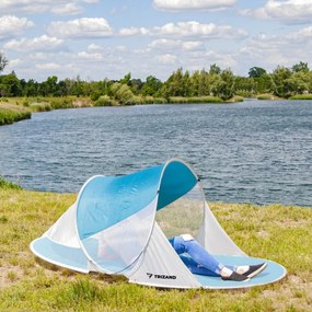 Namiot plażowy SUNSHADE 120x190 cm, niebiesko-biały