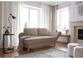 Szarobrązowy sztruksowy szezlong (prawostronny) Chic Charlotte – Miuform