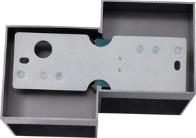 Nowoczesna lampa ścienna, antracytowa, 2 źródła światła - Transfer Double