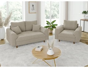 Beżowa sofa z materiału bouclé 150 cm Ariella – Ropez