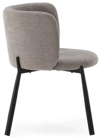 Szare tapicerowane fotele jadalniane zestaw 2 szt. Ginny – MOME