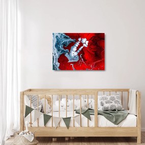 Obraz na szkle abstrakcyjnych plam (70x50 cm)