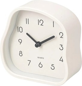 Zegar stołowy AMORPH o organicznym kształcie z przeszklonym frontem, 12 cm