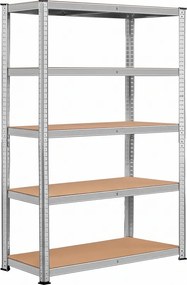 REGAŁ STALOWY MAGAZYNOWY G 183X100X60 CM 5 PÓŁEK MDF 300 KG/PÓŁKĘ