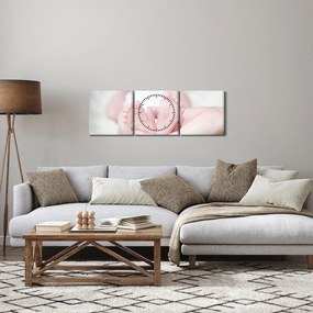 Obraz dziecięcych nóżek (z zegarem) (90x30 cm)