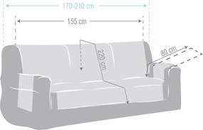 Pokrowiec na sofę trzyosobową Universal grey