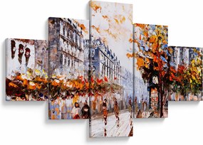 Obraz - Życie w mieście (125x70 cm)