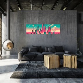 Obraz – Metropolia w stylu pop-art (170x50 cm)