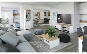 Stolik pod telewizor VILGO 1D160, błyszczący biały