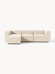 Sofa modułowa Bouclé z pufem Lena (4-osobowa)