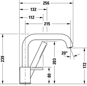 3-otworowa bateria wannowa Duravit Circle