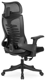 Fotel Biurowy Ergonomiczny Obrotowy CARET Czarny Wentylowany Nowoczesny