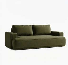 Sofa z Funkcją Spania CAMELIA Oliwkowa Boucle Nowoczesna