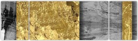 Obraz - Złote kwadraty N⁰2 (170x50 cm)