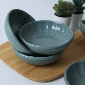 Zestaw 6 misek kamionkowych Laguna 12 cm, naftowy