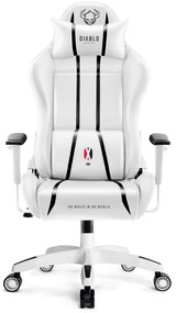 Fotel gamingowy Diablo X-One 2.0 Normal Size, biało-czarny