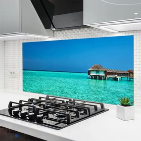 Panel Szklany do Kuchni Krystaliczna Woda I Niebo