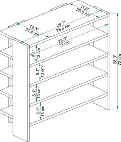 Regał na buty Sergel Anthracite