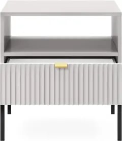 NAYA Stolik nocny S 54 szary | czarny stelaż