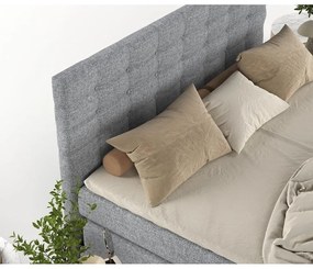 Szare łóżko boxspring ze schowkiem 160x200 cm Blend – Maison de Rêve