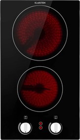 Klarstein EasyCook 30cm Płyta szklano-ceramiczna 2 Strefy gotowania Czarny