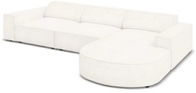 Beżowy narożnik (prawostronny) z materiału bouclé Jodie – Micadoni Home
