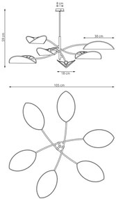 Szara minimalistyczna lampa wisząca - M131-Urdom