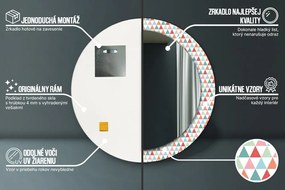 Geometryczny wzór Lustro dekoracyjne okrągłe