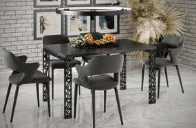 Stół rozkładany MATIO 80(215)x80 beton ciemny ENDO