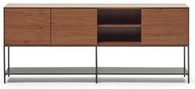 Niska komoda w dekorze orzecha 195x80 cm Vedrana – Kave Home
