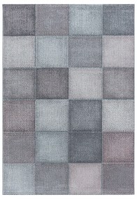 Dywan nowoczesny Ottawa kwadraty różowe pastelowe 80 cm x 150 cm