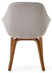 Beżowy tapicerowany fotel jadalniany Aleli – Kave Home