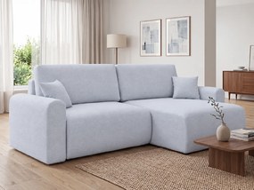 Rozkładany narożnik dwustronny L NORDEN PAROS 250x140 cm, jasnoszary