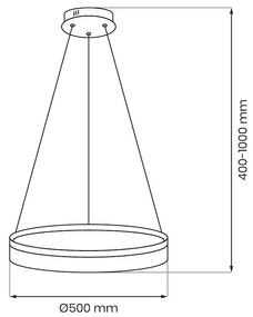 Lampa wisząca GALA SILVER 25W LED