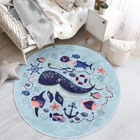 Niebieski dywan dziecięcy ø 120 cm Comfort – Mila Home