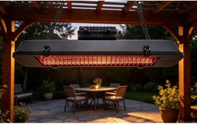 Wiszący promiennik podczerwieni na taras, 2500 W, czarny