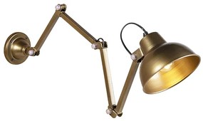 Industrialna lampa ścienna mosiężna regulowana - AvonPrzemysłowy Oswietlenie wewnetrzne