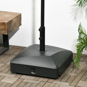 Outsunny Podstawa na parasol, Stojak na parasol, Uchwyt na parasol, 54,5 x 54,5 x 48 cm, Czarny