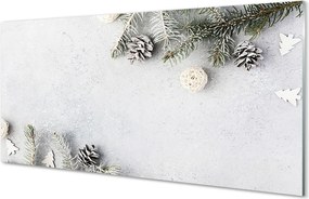 Panel szklany do Kuchni Leśne Szyszki i Gałązki