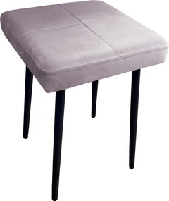 Taboret MAX tkanina Welur stelaż metalowy STOŁEK LOFT : Kolor nogi - Czarna stożek, Kolor tkaniny - VELVET - MG55, Typ tkaniny - Velvet