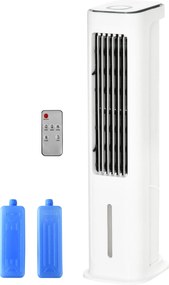 HOMCOM 2-w-1 chłodnik powietrza z chłodzeniem wodnym, 7 L zbiornik, 12h timer, do 20 m² | Aosom PL