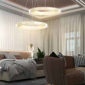 LAMPA WISZĄCA LED MS002-CP Różowe Złoto 60cm