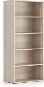Regał biurowy BLOCK, 800 x 400 x 1748 mm, dąb naturalny