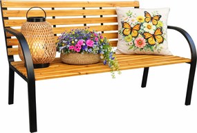 Klasyczna ławka ogrodowa z drewna jodłowego L7-S58