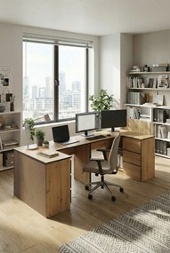 Narożne biurko dwuosobowe dąb craft A2-Z35