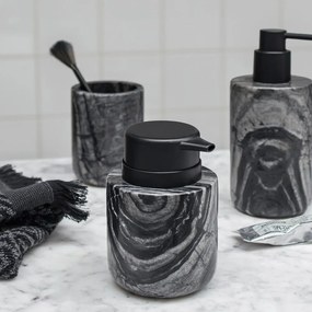 Czarny marmurowy dozownik do mydła 0.2 l Marble – Mette Ditmer Denmark