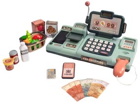Woopie kasa sklepowa dla dzieci skaner waga mikrofon + 25 akcesoriów