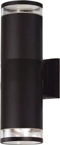 Czarna lampa ścienna tuba na taras - S310 T4-A08