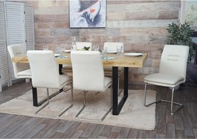 Krzesło do jadalni MCW-H70 (zestaw 6 sztuk),  kremowo-beżowy