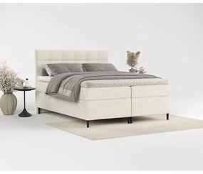Kremowe łóżko boxspring ze schowkiem 180x200 cm Urbaneo – Maison de Rêve